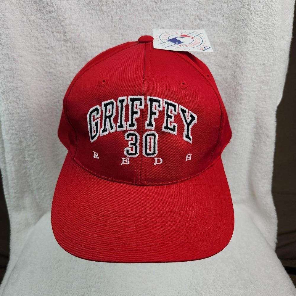 Ken Griffey Jr Cincinnati Reds 30 Vintage Hat Red Snapback 90s Twins Enterprise